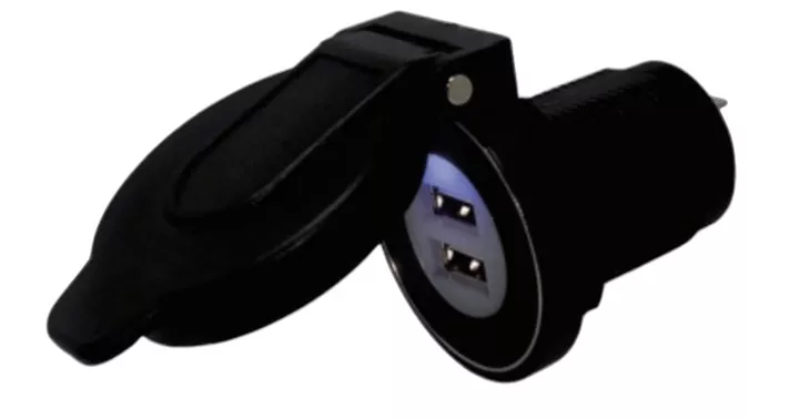 Dual USB aansl. met LED 12/24 VDC VPE 1ST