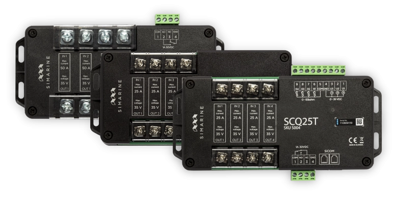 QUADRO SHUNT SCQ50 4x50A| Inputs: 4x Current 50A, 1x Relay Output 1A