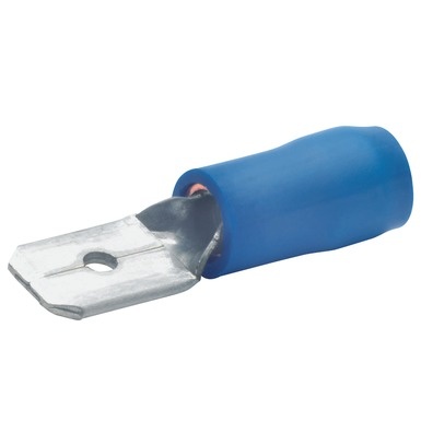 vlaksteker blauw 6.3 x 0.8 VPE 100ST