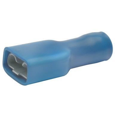 vlakstekerhuls blauw 6.3 x 0.8 VPE 100ST